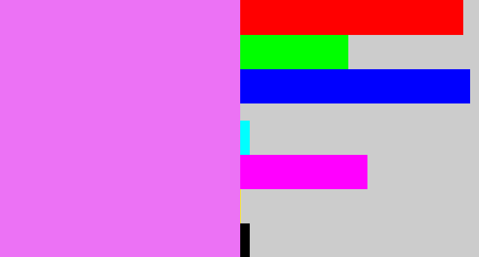 Hex color #ec72f5 - purply pink