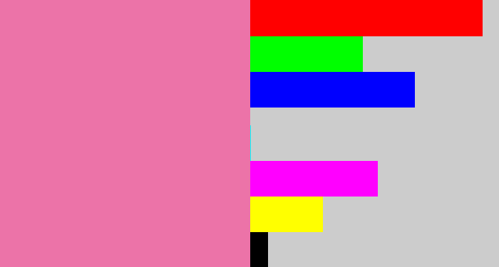 Hex color #ec73a8 - carnation pink