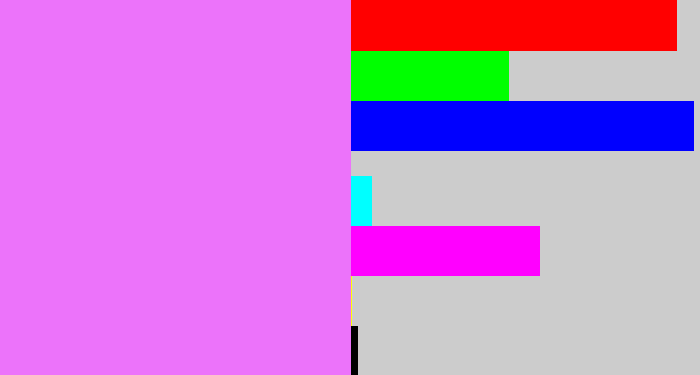Hex color #ec73fa - purply pink
