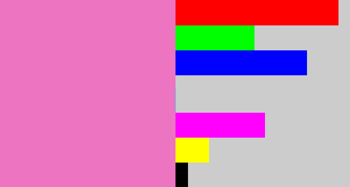 Hex color #ec74c0 - pink
