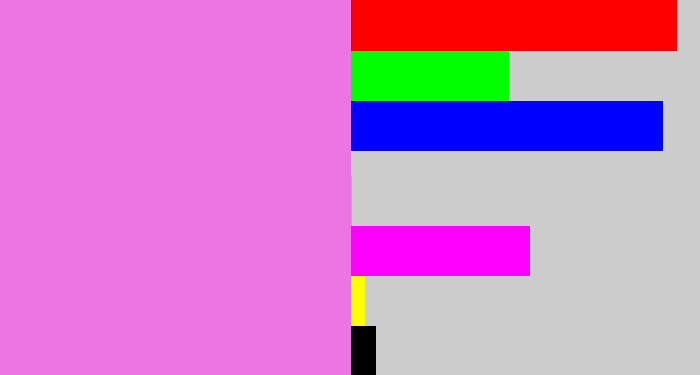 Hex color #ec74e3 - purply pink