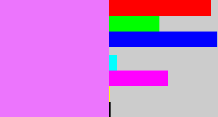 Hex color #ec75fd - purply pink