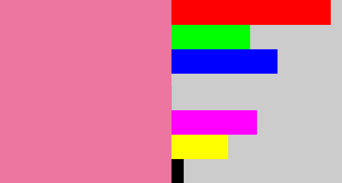 Hex color #ec769f - rose pink