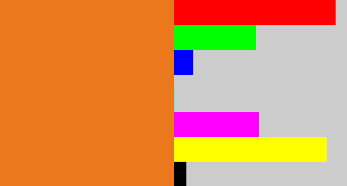 Hex color #ec781d - orange