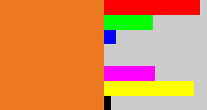 Hex color #ec781f - orange