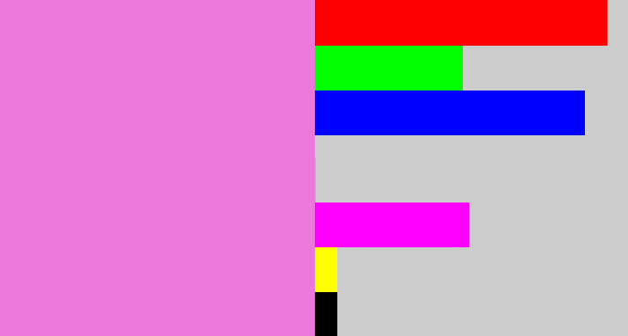 Hex color #ec78dc - purply pink