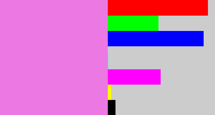 Hex color #ec78e4 - purply pink