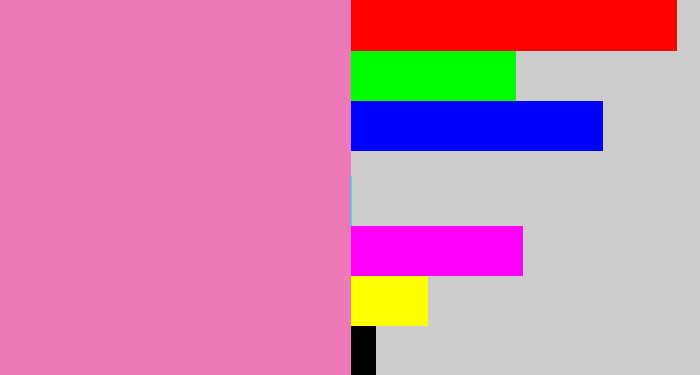 Hex color #ec79b8 - pink