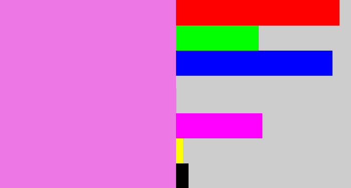 Hex color #ec79e3 - purply pink