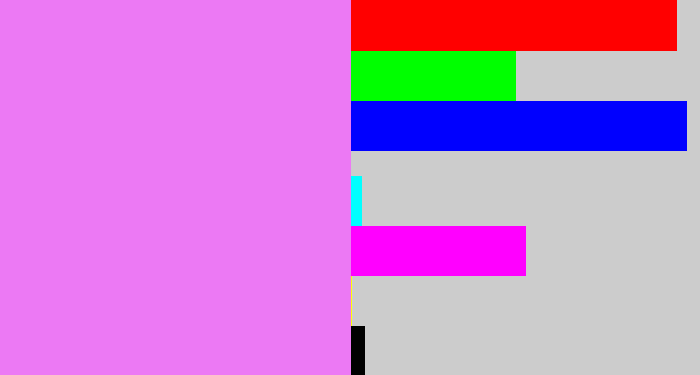 Hex color #ec79f4 - purply pink