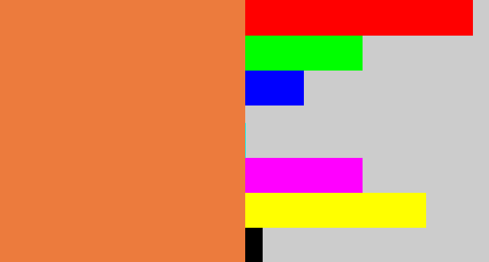 Hex color #ec7b3d - dusty orange