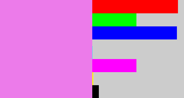 Hex color #ec7bea - purply pink