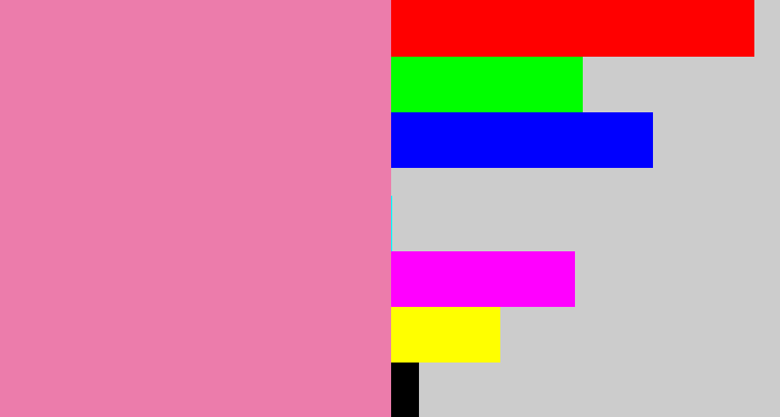 Hex color #ec7cab - pinky