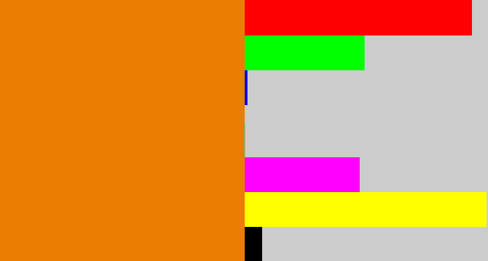 Hex color #ec7d03 - pumpkin