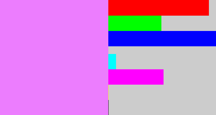 Hex color #ec7dfe - purply pink
