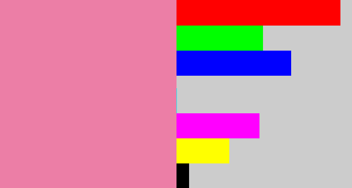 Hex color #ec7ea6 - pig pink