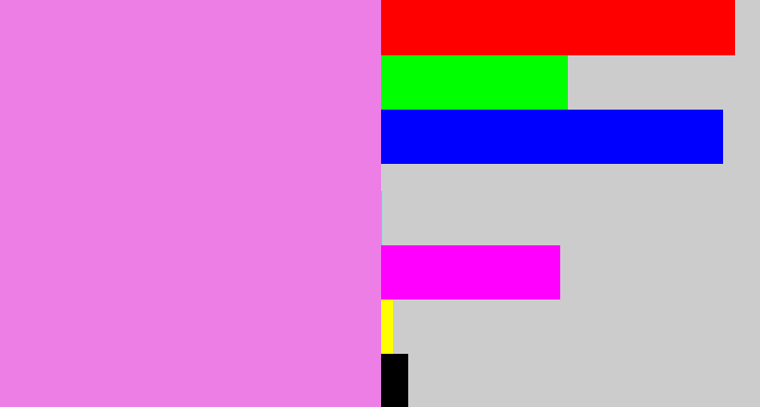 Hex color #ec7ee6 - purply pink
