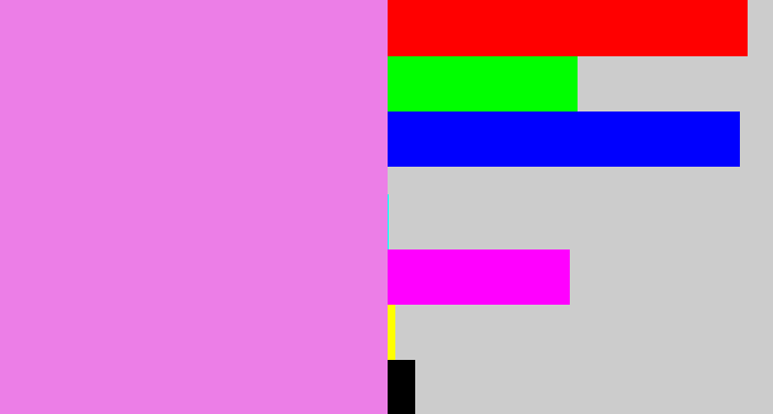 Hex color #ec7ee7 - purply pink