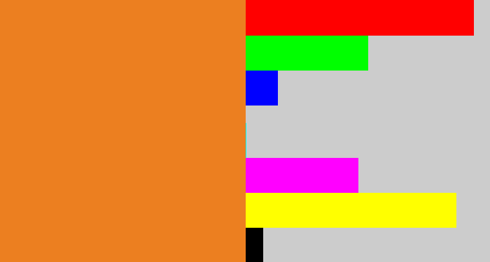 Hex color #ec7f20 - dusty orange