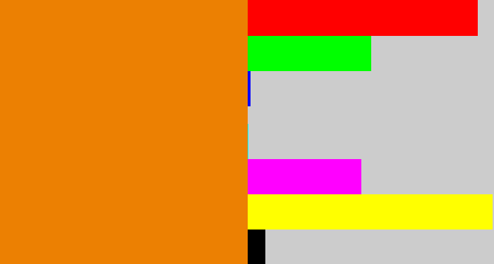 Hex color #ec8002 - pumpkin