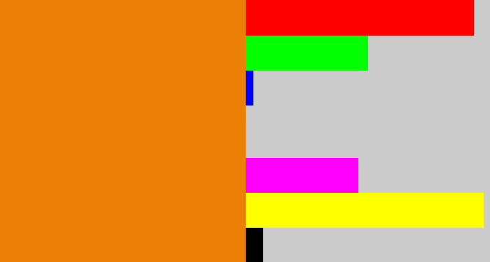 Hex color #ec8007 - pumpkin orange