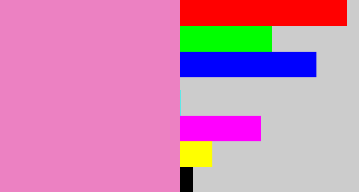 Hex color #ec81c2 - pink