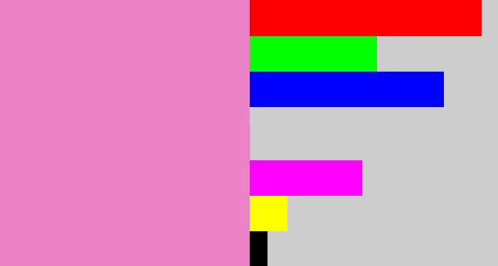 Hex color #ec82c8 - bubblegum pink