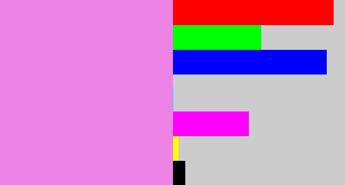 Hex color #ec83e4 - purply pink