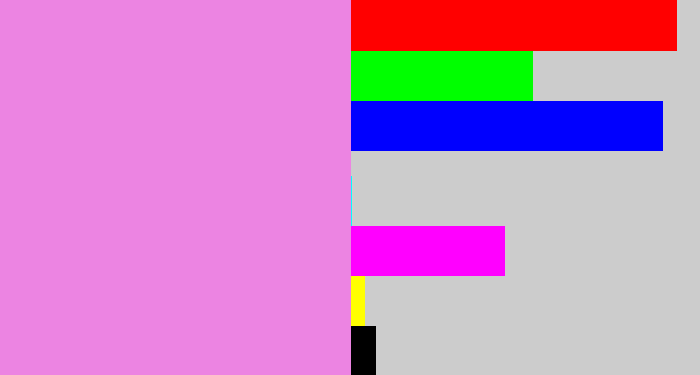 Hex color #ec84e2 - purply pink