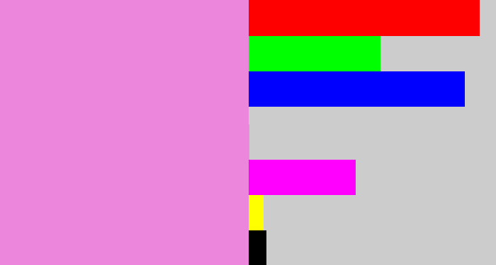 Hex color #ec86dd - lavender pink