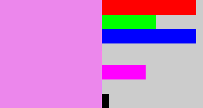 Hex color #ec87ec - purply pink