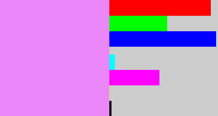 Hex color #ec87f9 - purply pink