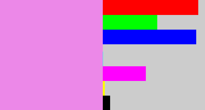 Hex color #ec88e8 - purply pink