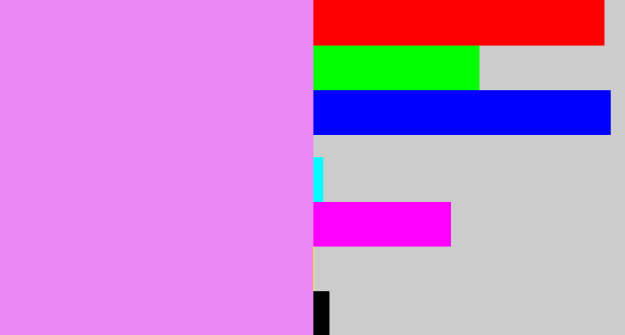 Hex color #ec88f3 - purply pink
