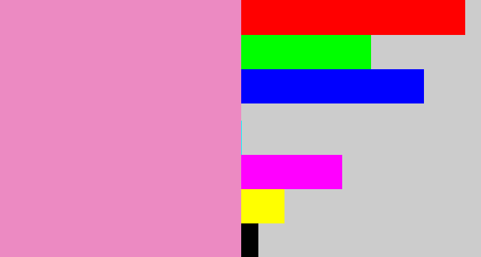 Hex color #ec8ac2 - pink