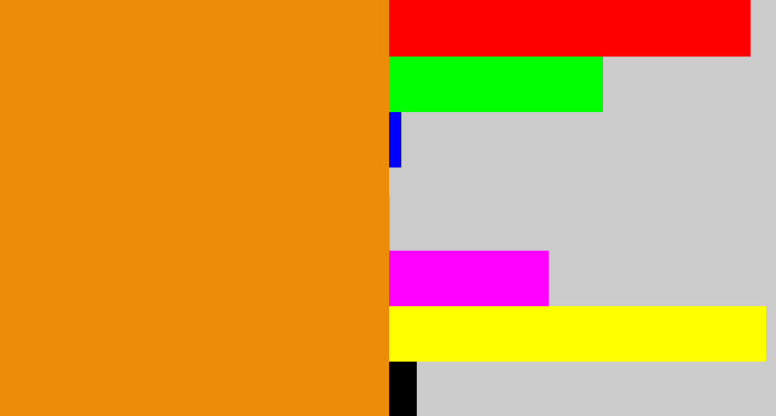 Hex color #ec8c08 - tangerine
