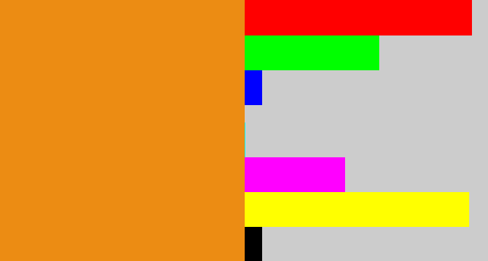 Hex color #ec8c13 - tangerine