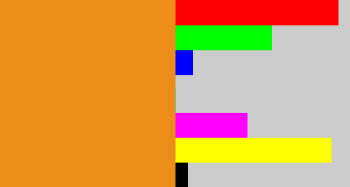 Hex color #ec8c19 - tangerine