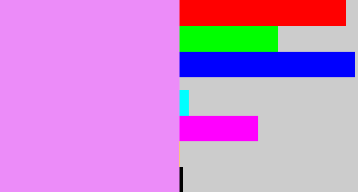 Hex color #ec8cf9 - purply pink