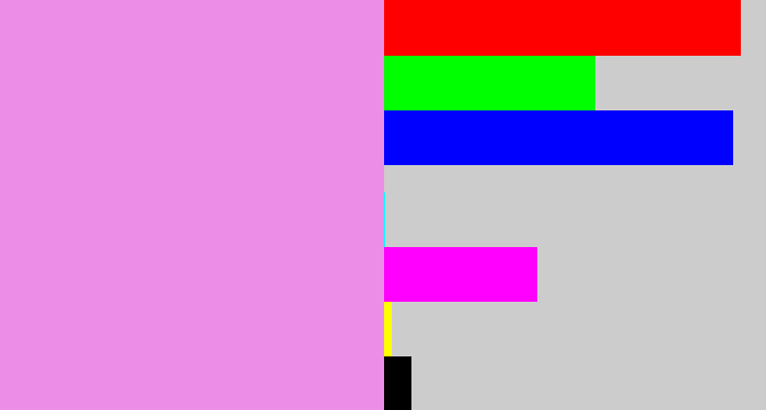 Hex color #ec8de7 - lavender pink