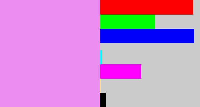 Hex color #ec8df0 - purply pink