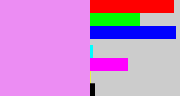 Hex color #ec8df3 - purply pink