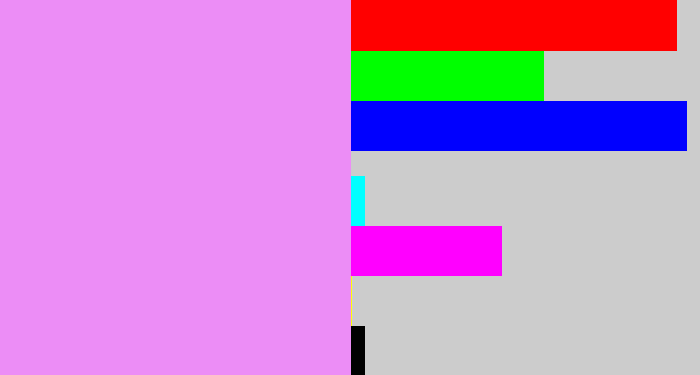 Hex color #ec8df6 - purply pink