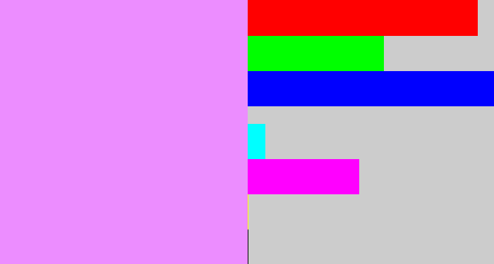 Hex color #ec8dff - purply pink