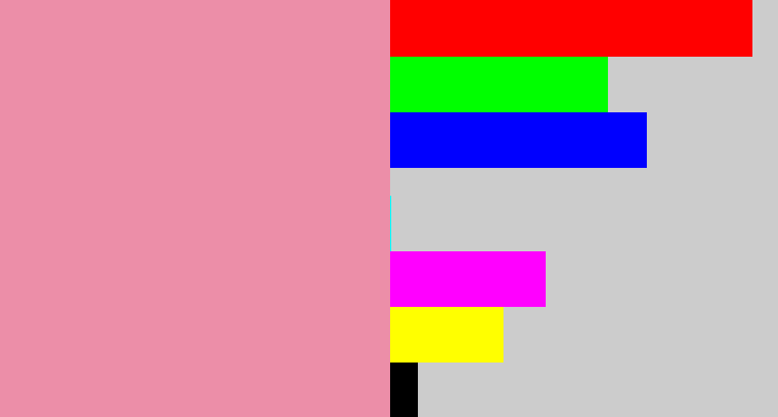 Hex color #ec8ea8 - pig pink