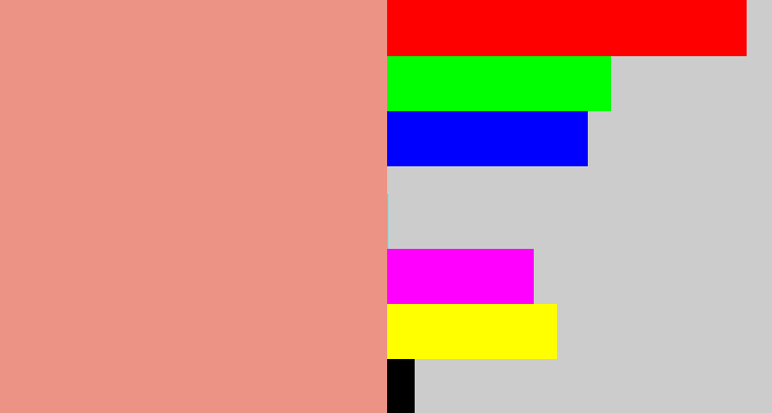 Hex color #ec9385 - blush