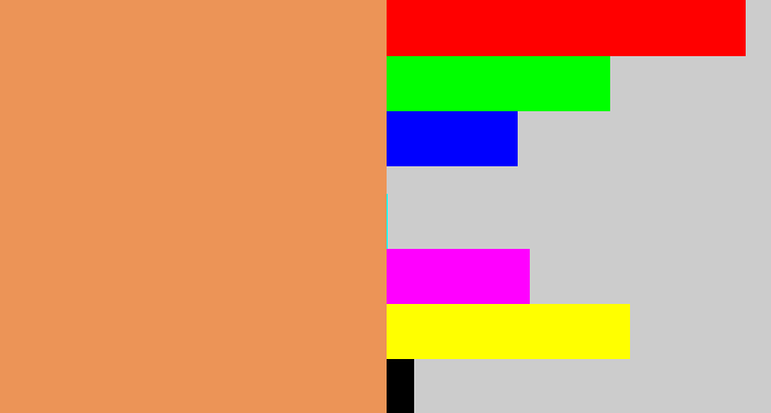 Hex color #ec9457 - faded orange