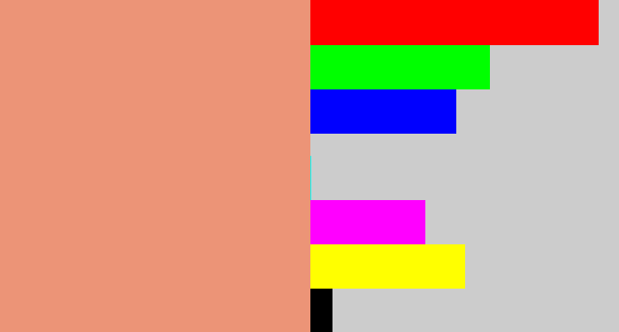 Hex color #ec9477 - pinkish tan