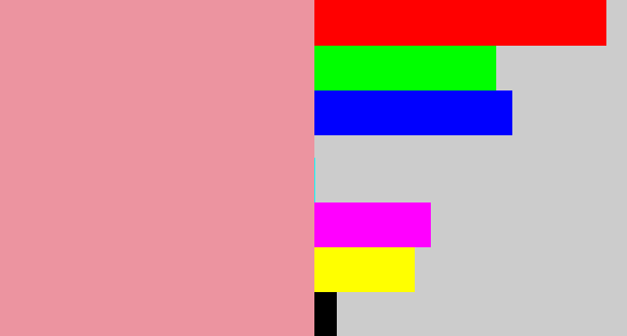 Hex color #ec94a0 - pig pink