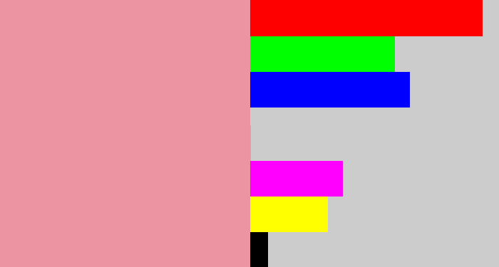 Hex color #ec94a2 - pig pink